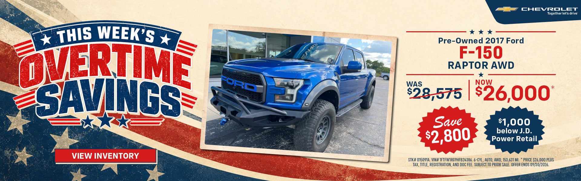 Pre-Owned 2017 Ford F-150 Raptor AWD